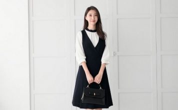 Cách mặc váy cho người vai rộng chọn đầm cho người vai ngang