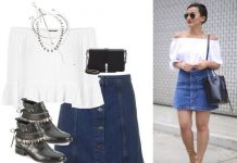Chân váy cho người mập: Chân váy Jean cho người mập trở nên mi nhon hơn cách phối chân váy jean cho người mập
