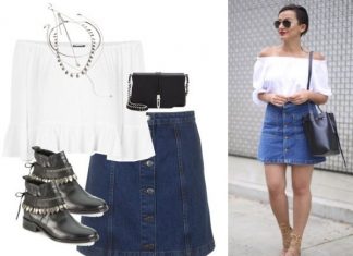Chân váy cho người mập: Chân váy Jean cho người mập trở nên mi nhon hơn cách phối chân váy jean cho người mập