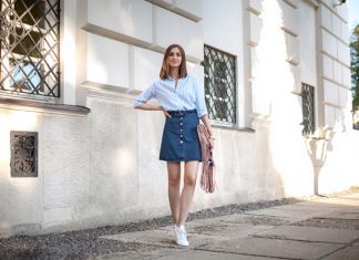 Cách mặc váy đi giày thể thao khiến chàng không thể rời mắt Cách mặc váy đi giày thể thao khiến chàng không thể rời mắt