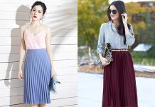 Những kiểu váy đẹp tuổi 40 giúp chị em trẻ ra nhiều tuổi váy đẹp tuổi 40 chân váy xếp ly