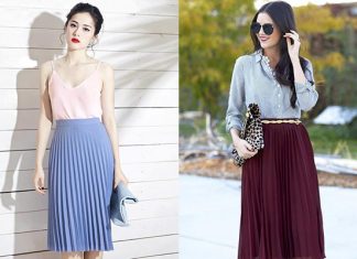 Những kiểu váy đẹp tuổi 40 giúp chị em trẻ ra nhiều tuổi váy đẹp tuổi 40 chân váy xếp ly