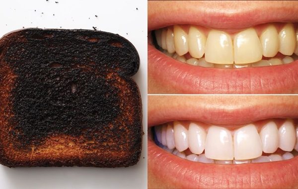 Cách tẩy trắng răng tại nhà với bánh mì cháy