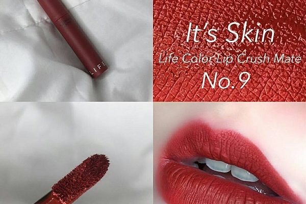 It’s Skin Life Color Lip Crush Matte màu 09 là son đỏ nâu cực HOT