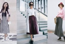 11 cách phối đồ với chân váy xếp ly dài cho nàng trẻ trung, thời thượng cách phối đồ với chân váy xếp ly dài