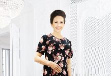 Các mẫu váy đầm xòe tuổi trung niên đẹp duyên dáng