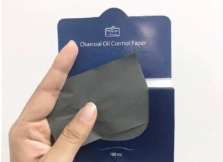 8 loại giấy thấm dầu cho da dầu nhờn mụn tốt nhất Giấy thấm dầu than hoạt tính Mayan Skincare Charcoal Oil Control Paper 100 tờ