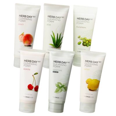 the face shop herb day 365 cleansing foam